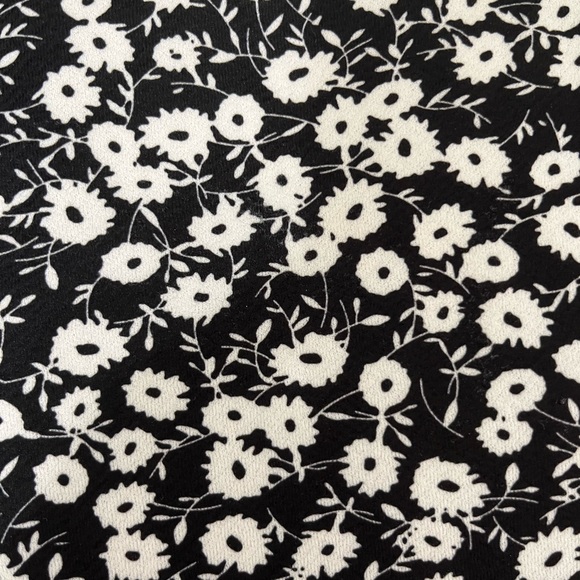 Floral Black and White Maxi Skirt - Picture 3 of 3